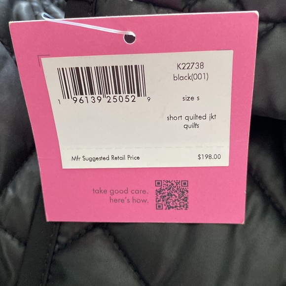 NWT Kate Spade Black Quilted Jacket Style K22738 Size Small Gorgeous! - Picture 8 of 11